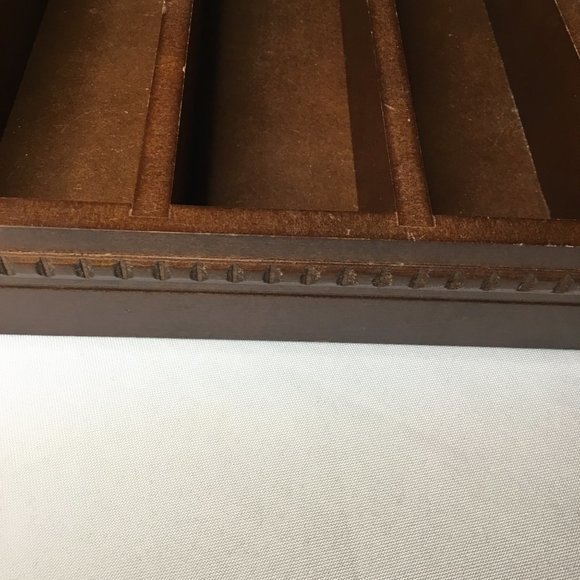 Desk Organizer Silverware Tray Junk Drawer Organizer Shadow Box Wood - Picture 5 of 7